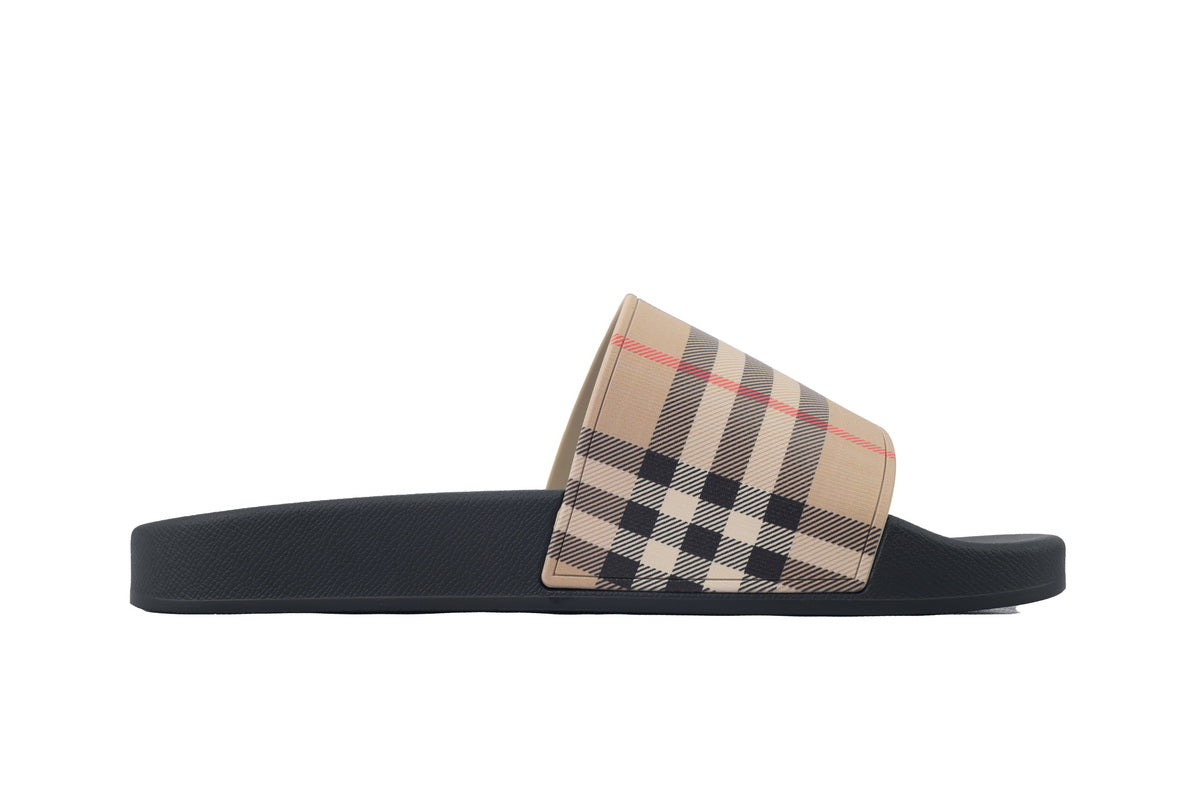 Burberry check slides sandals