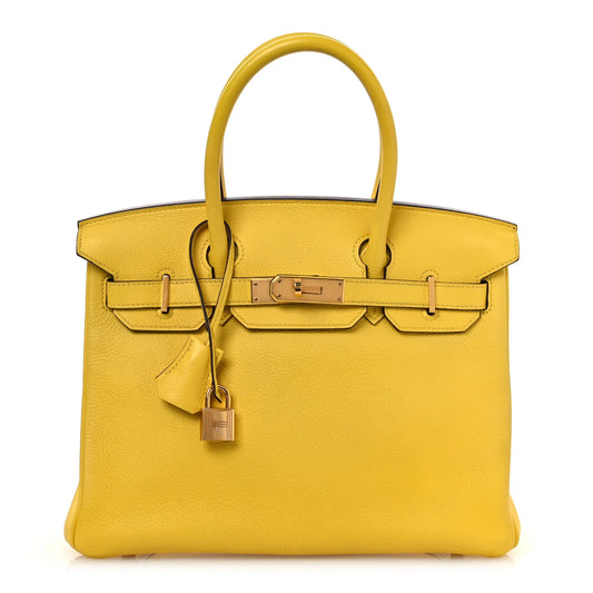 hermes birkin bag Yellow S,about 30 cm
