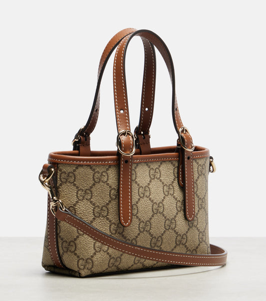 Gucci GG-Supreme Canvas and Suede Shoulder Bag