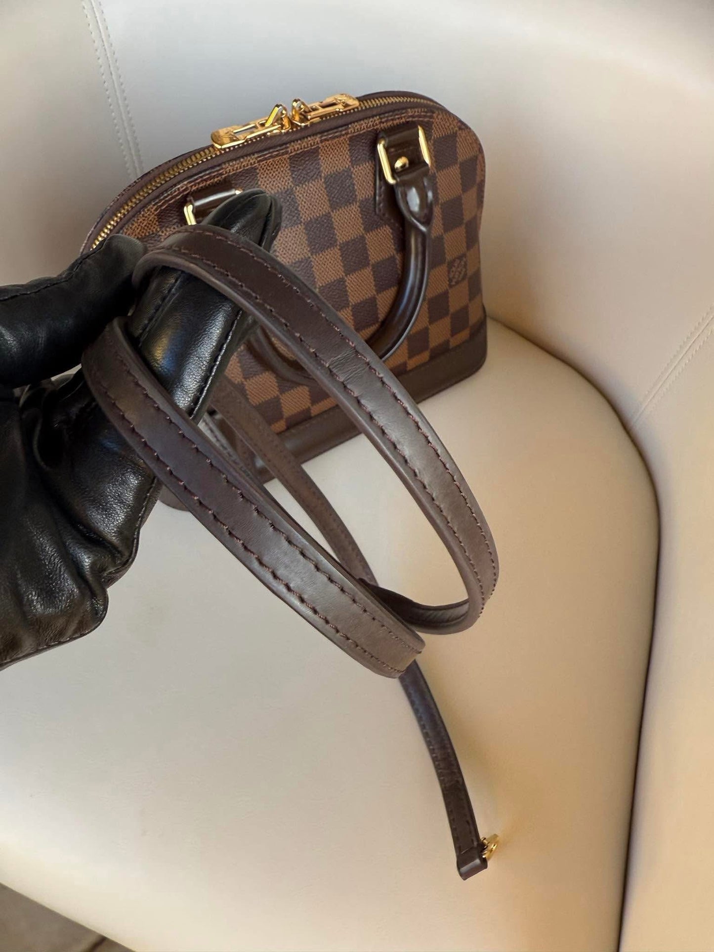 Louis Vuitton Alma BB in Damier Ebene canvas