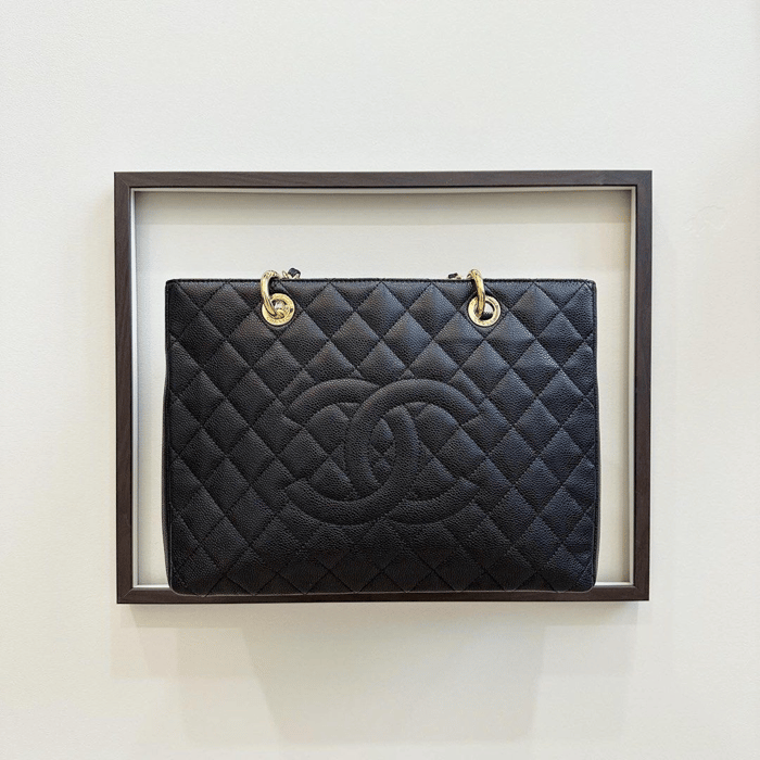 Chanel Classic Tote Bag Gold Toned Hardware Black 34cm