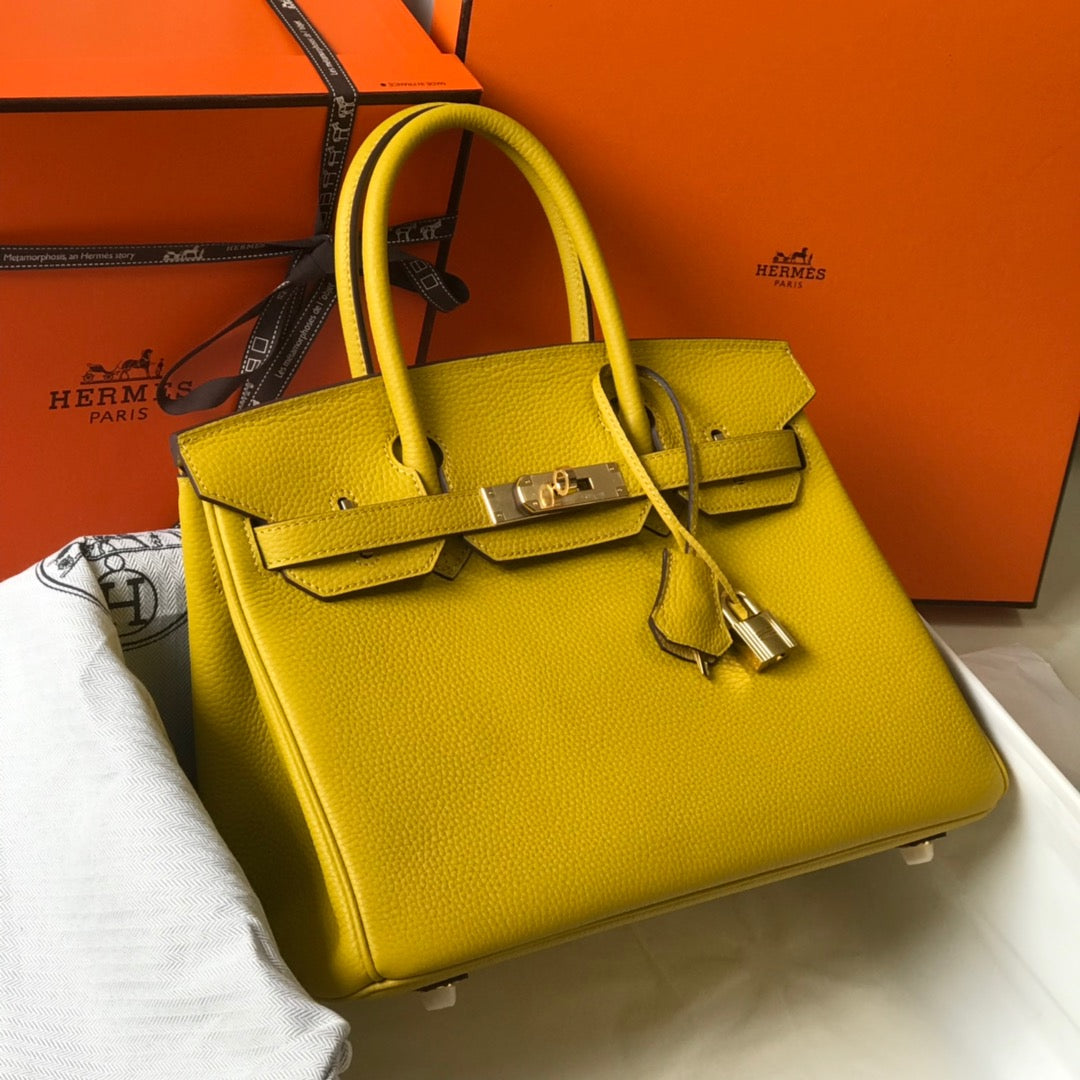 hermes birkin bag Yellow S,about 30 cm