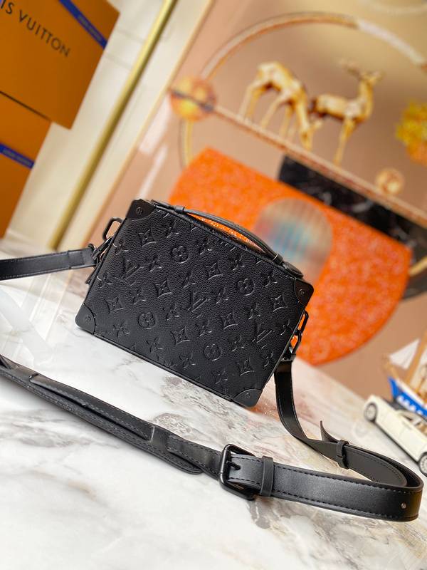 Louis Vuitton Monogram Macassar Handle Soft Trunk Black