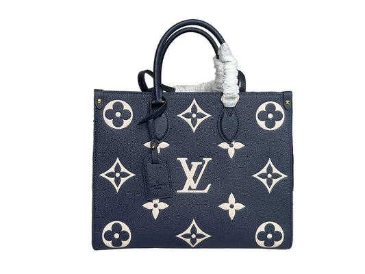 Louis Vuitton OnTheGo MM tote bag in Navy Blue