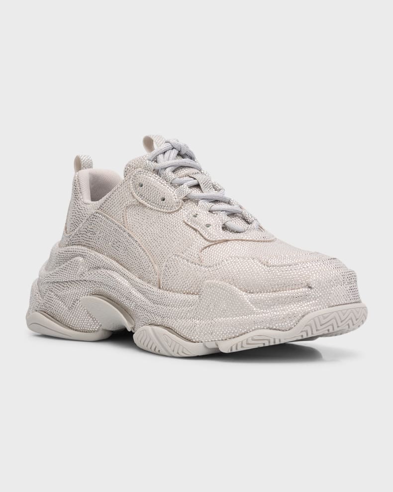 Balenciaga Triple S Black Sparkly Diamond