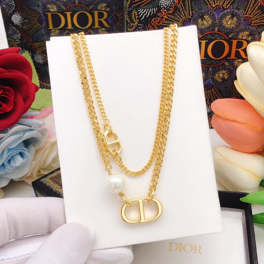 Dior CD Double Necklace