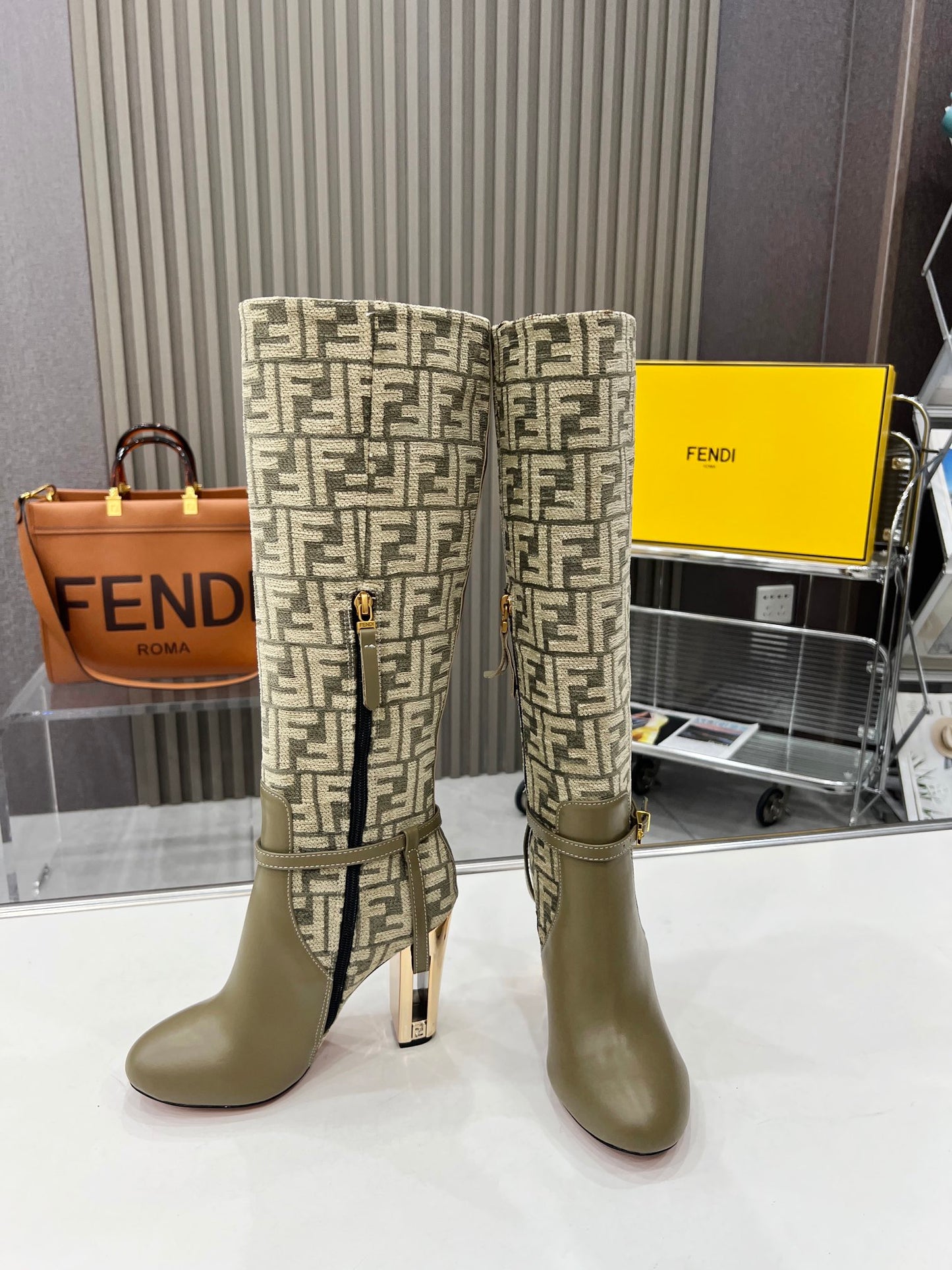 Fendi Boots Genuine leather ankle