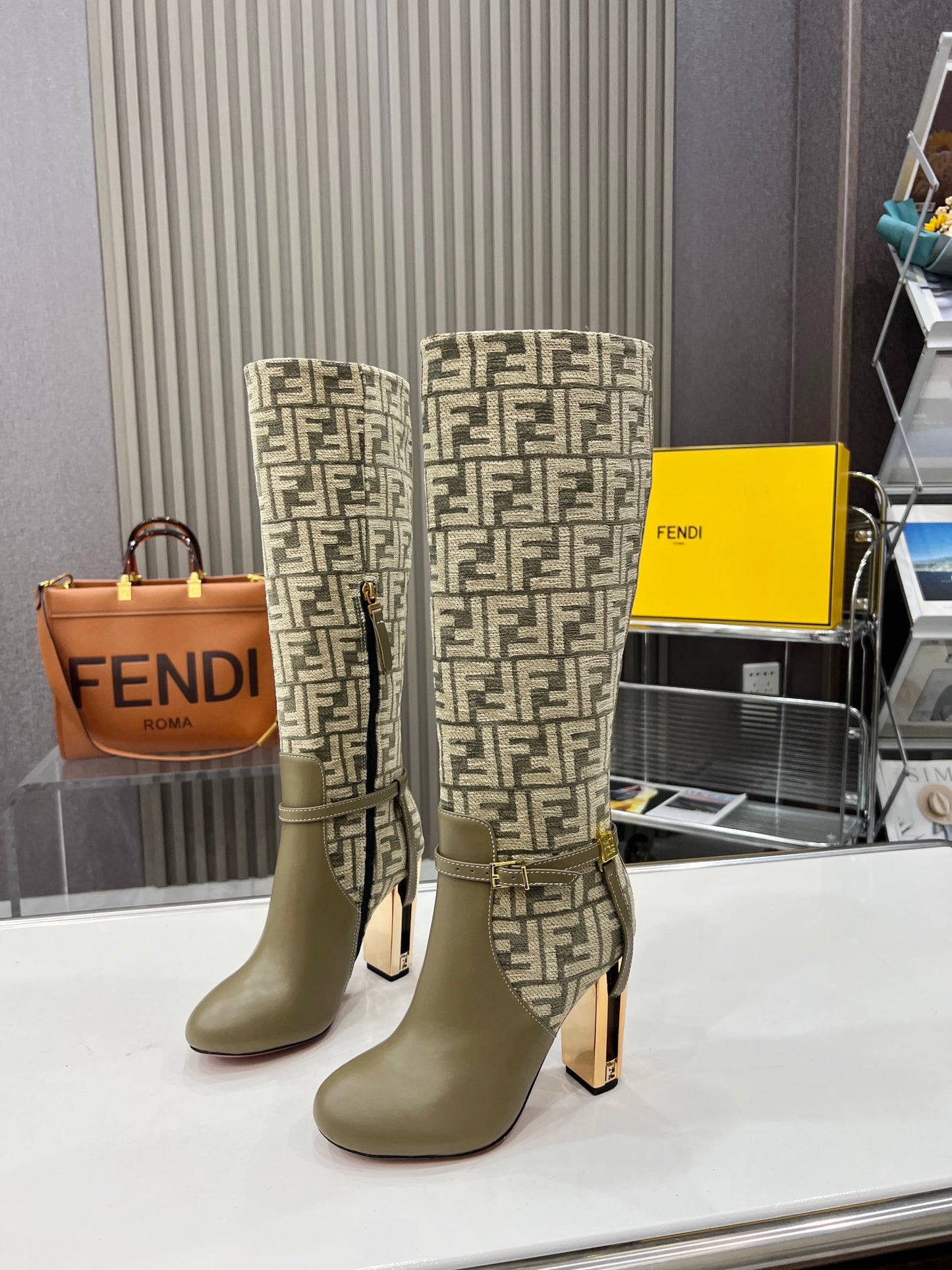 Fendi Boots Genuine leather ankle